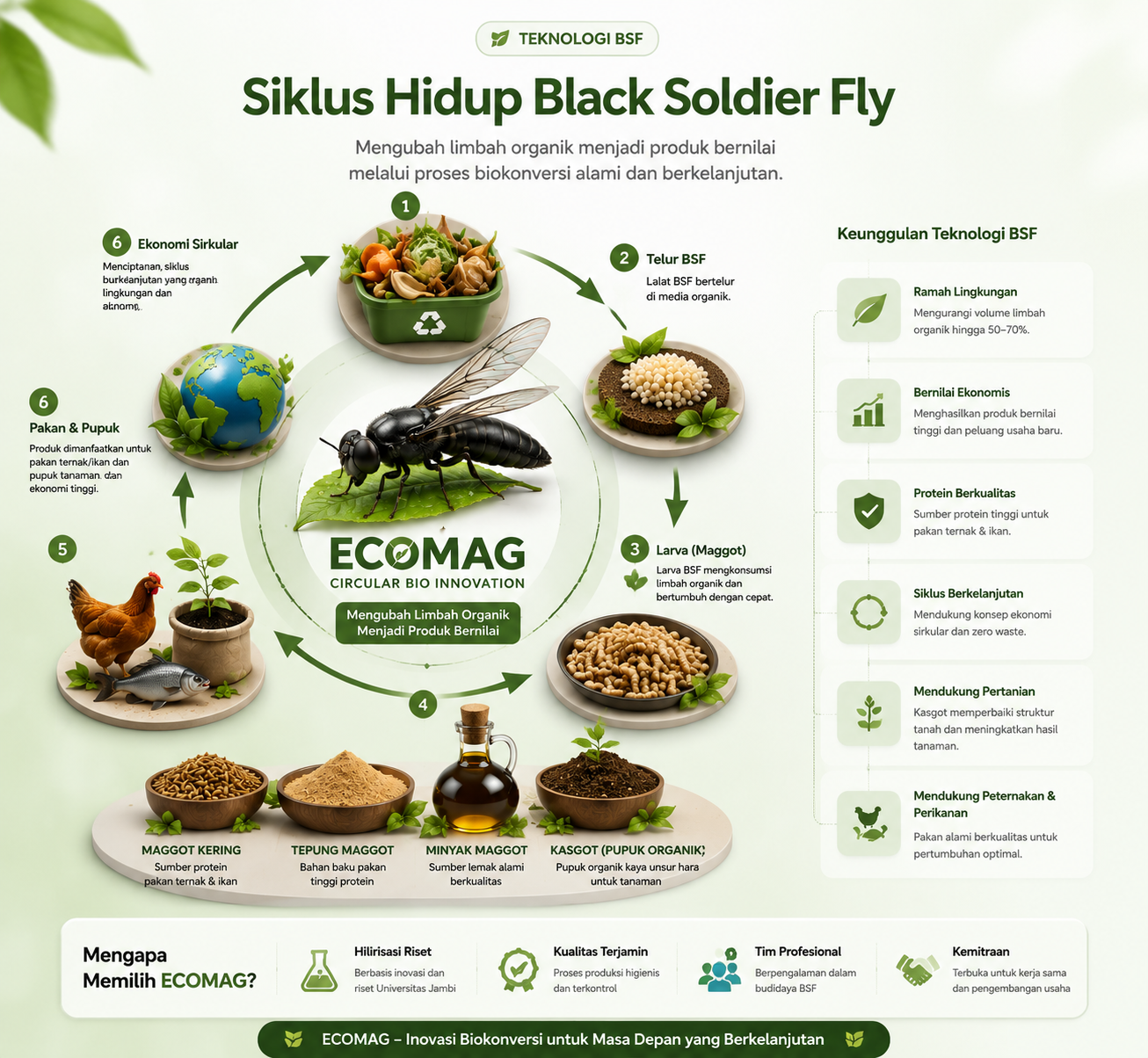 Teknologi Black Soldier Fly ECOMAG